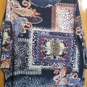 Animal block print top.